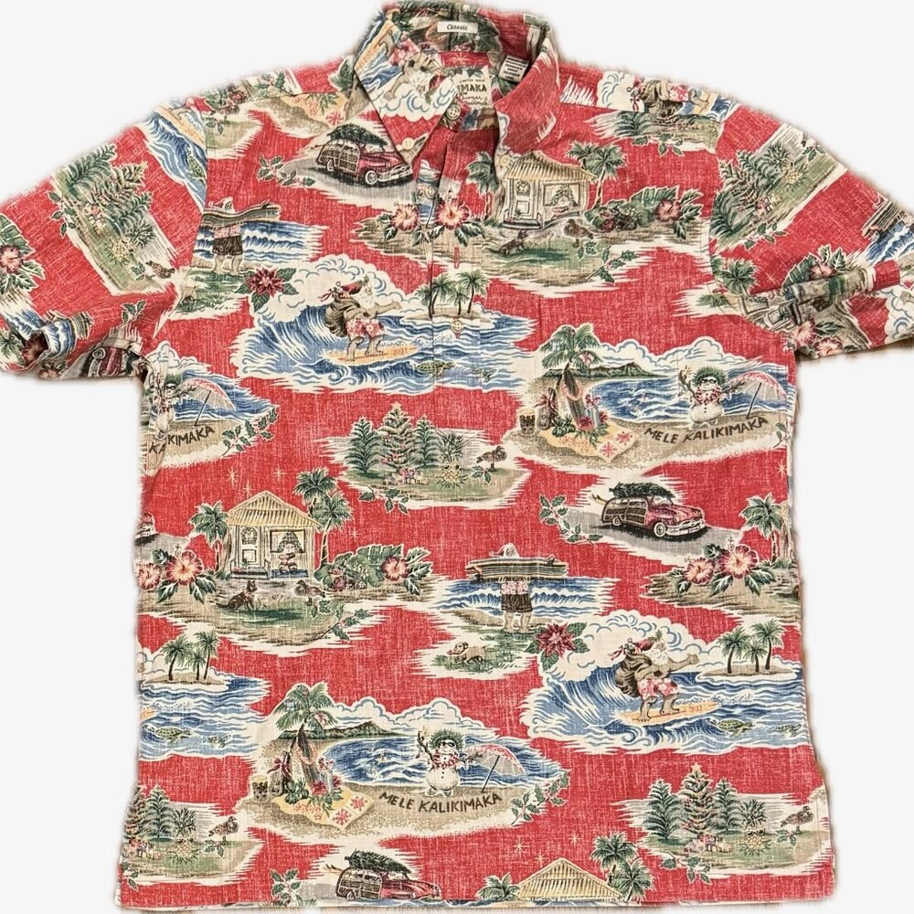 Reyn Spooner Mele Kalikimaka 2021 Holiday Shirt